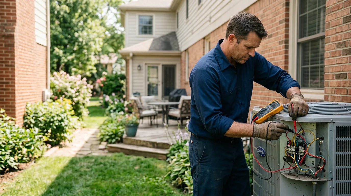 HVAC technician working near Bourne, MA